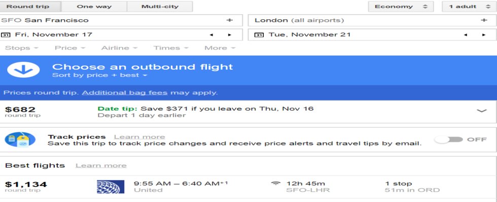 Book Airfare Ticket by Google Flights